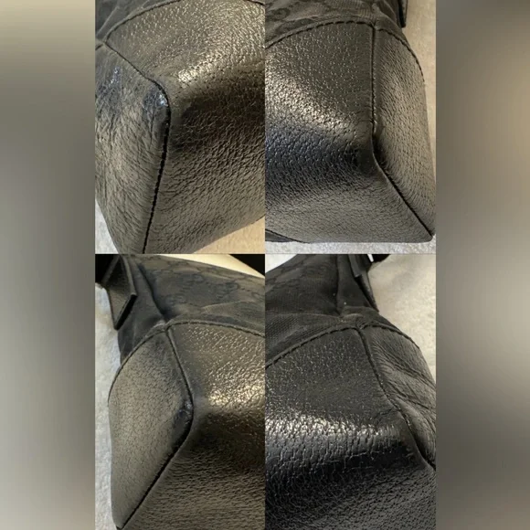 GUCCI GG Canvas/Leather Shoulder Bag Black. - Picture 4 of 15